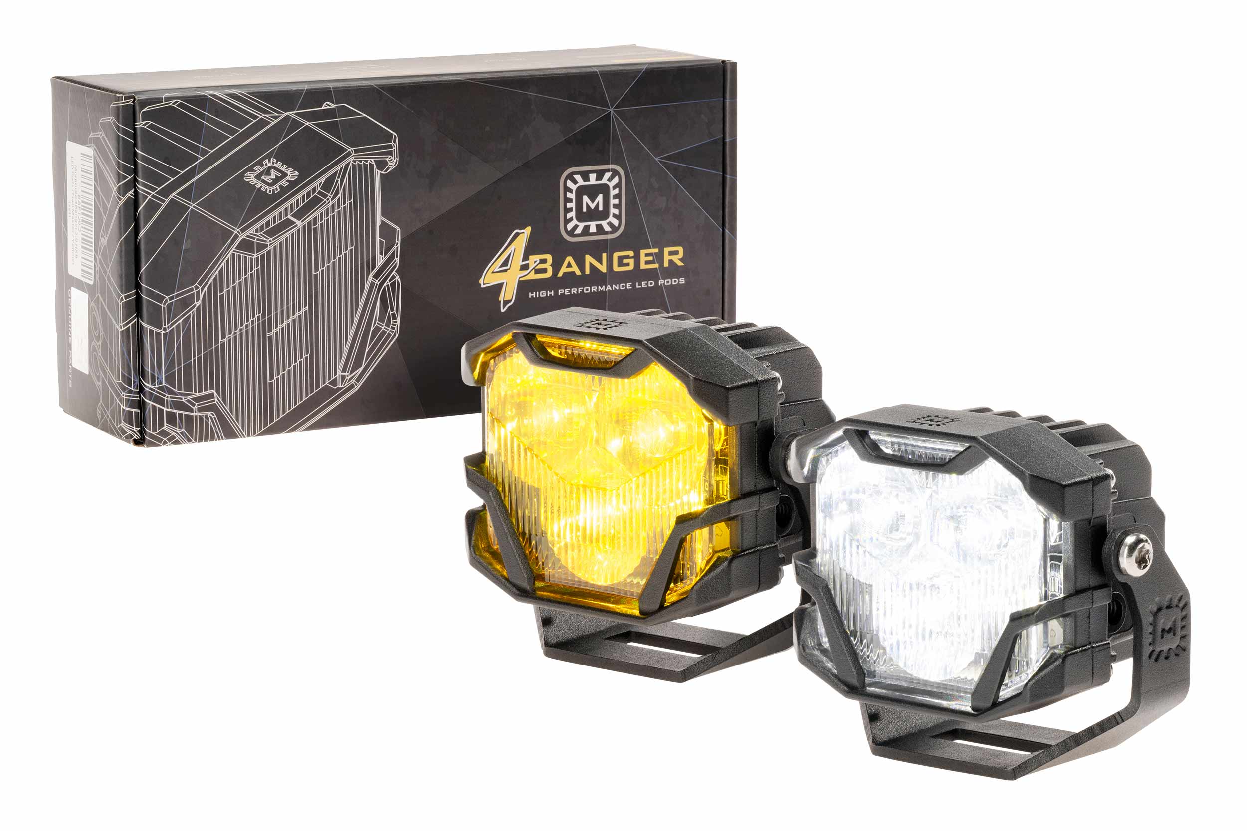 TRS | Morimoto 4Banger LED Pods: HXB Combo Beam | Width & Distance
